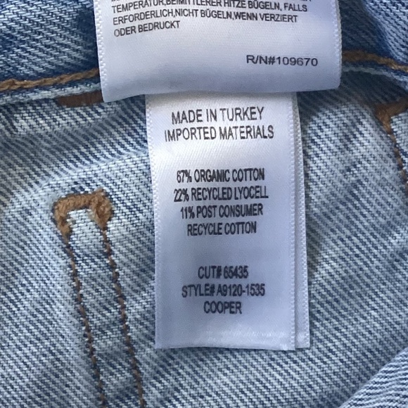 Agolde Women Sz 25 Cooper Cargo Denim Jean High Rise Light Wash Straight Zip 27” - Picture 6 of 9